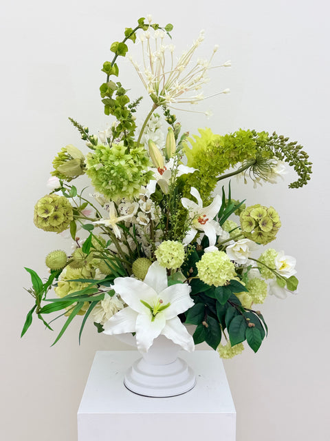 Luxury Botanical Garden Arrangement – Classic White Urn