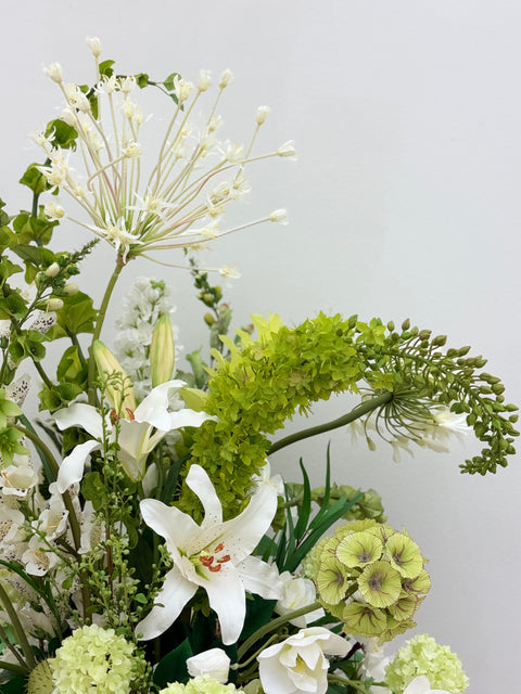Luxury Botanical Garden Arrangement – Classic White Urn